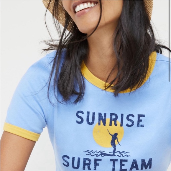 NWT sunrise surf graphic tee Anthropologie - Picture 3 of 7